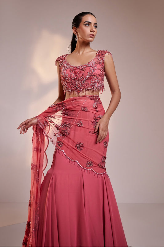 Rosette Breeze Embellished Lehenga Set
