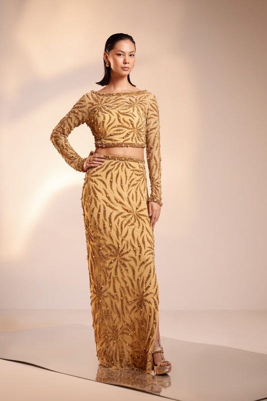 Gold Embellished Co-ord Set