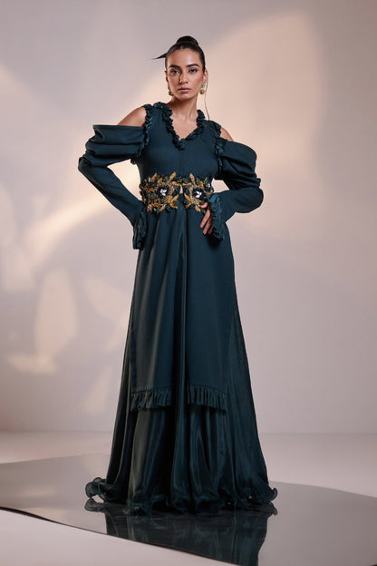 Emerald Embellished Gown