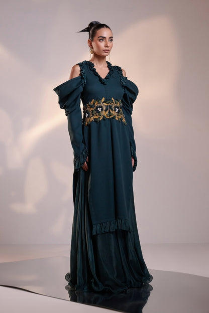 Emerald Embellished Gown