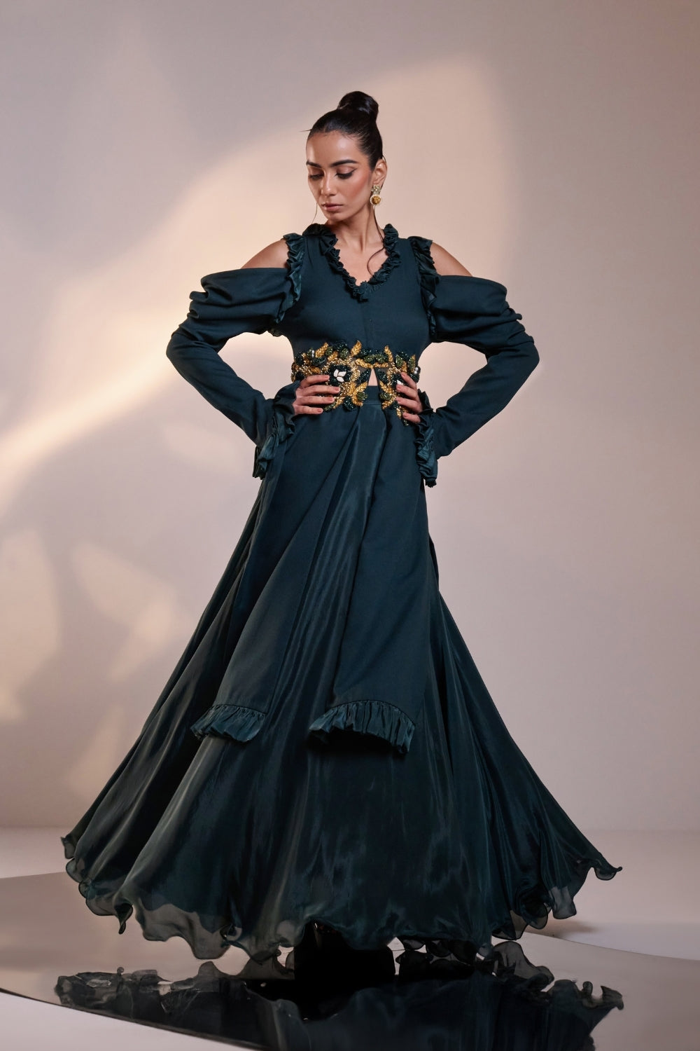 Emerald Embellished Gown