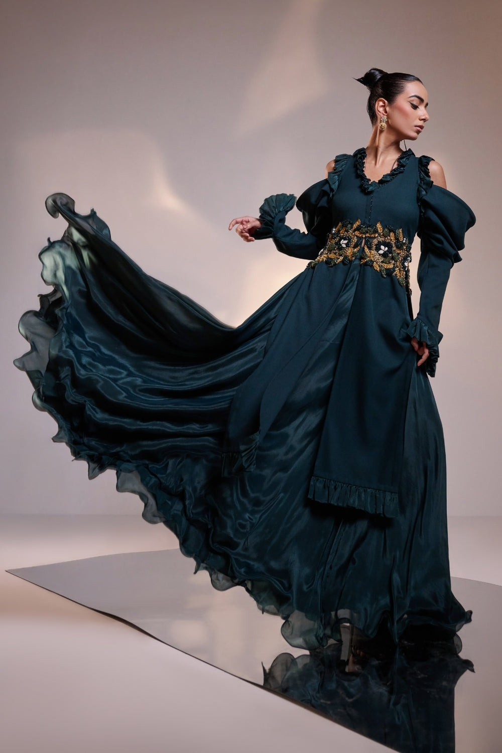 Emerald Embellished Gown