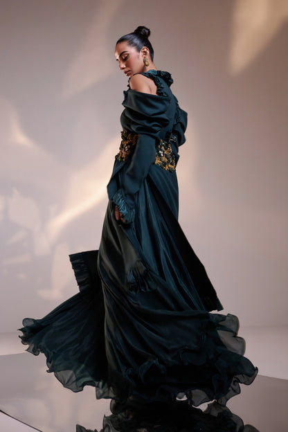 Emerald Embellished Gown