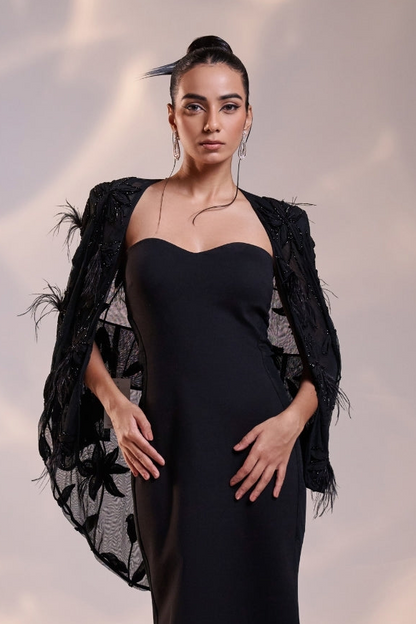 Featherlight Embroidered Cape