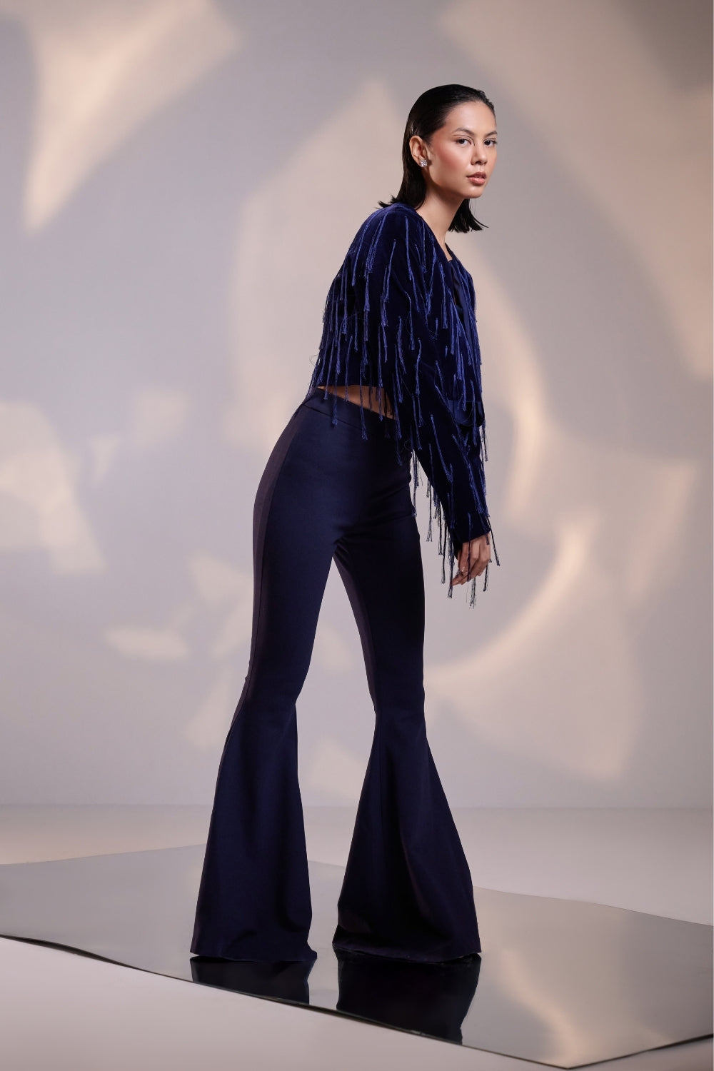 Midnight Cascade Fringe Jacket