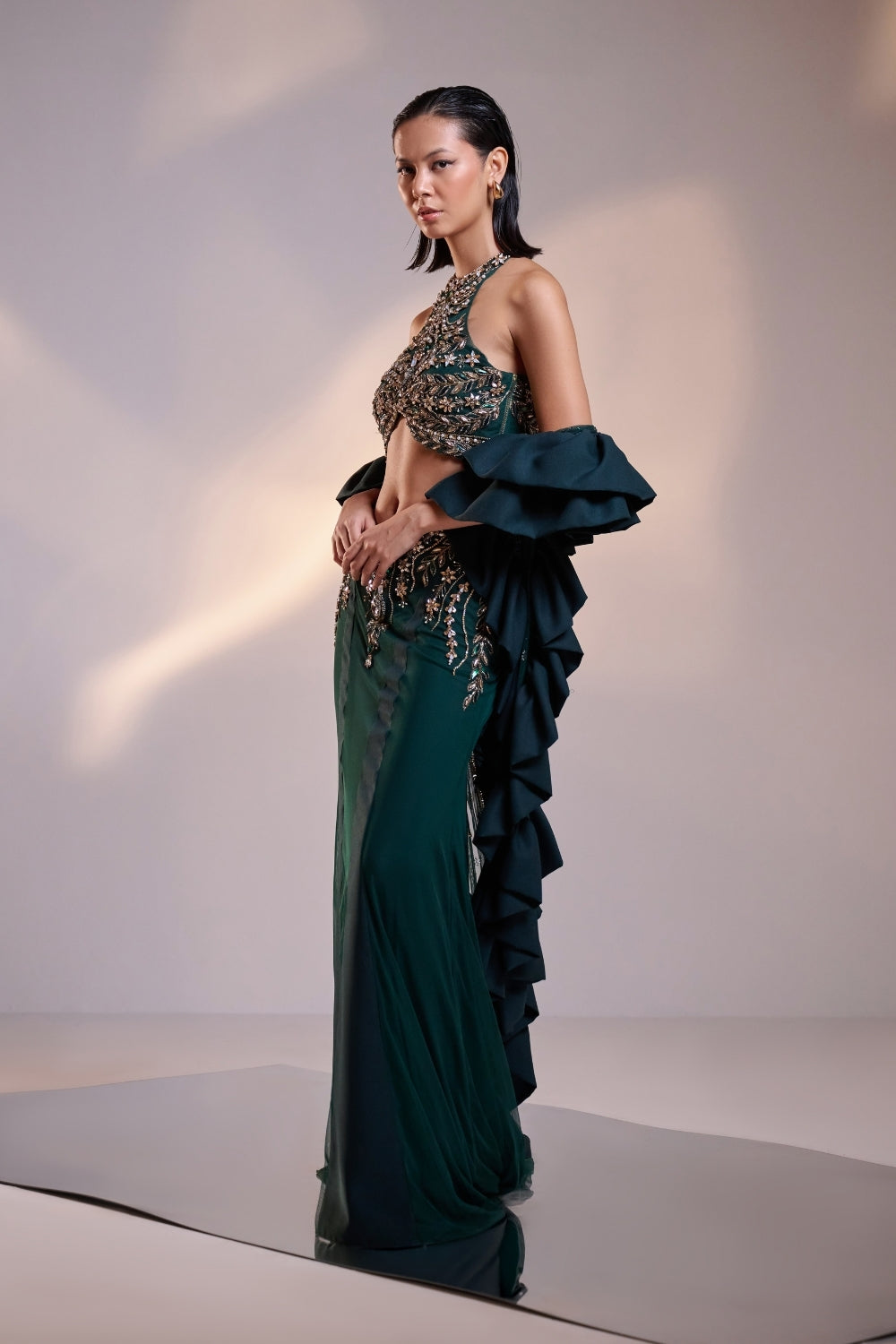 Emerald Eclipse Sculpted Co-ord Set