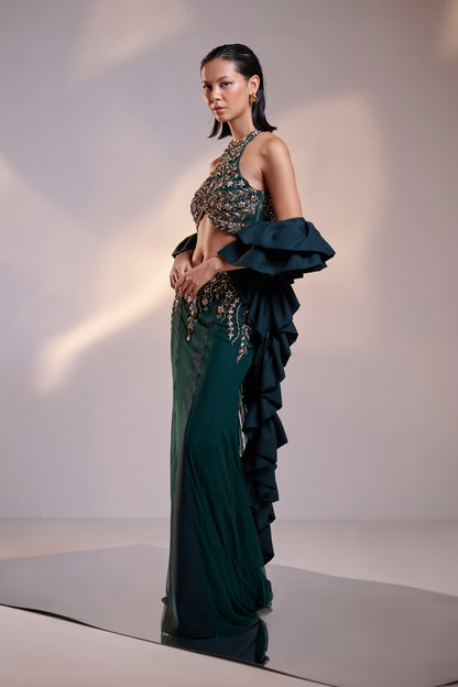 Emerald Eclipse Sculpted Co-ord Set