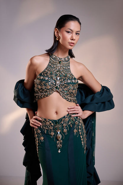 Emerald Eclipse Sculpted Co-ord Set