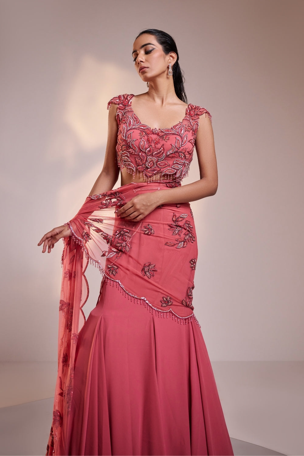 Rosette Breeze Embellished Lehenga Set