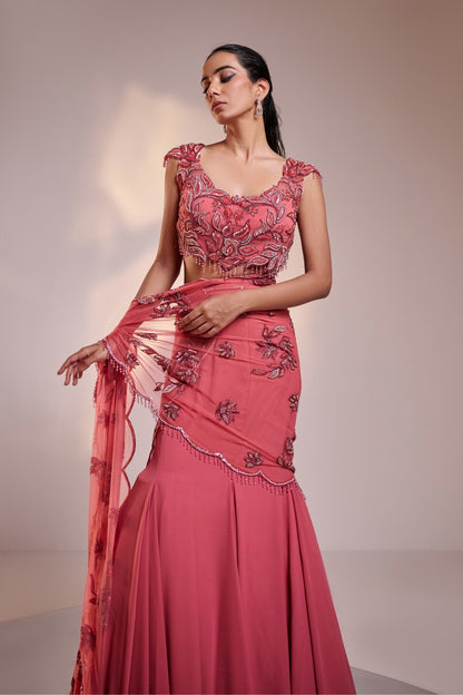 Rosette Breeze Embellished Lehenga Set