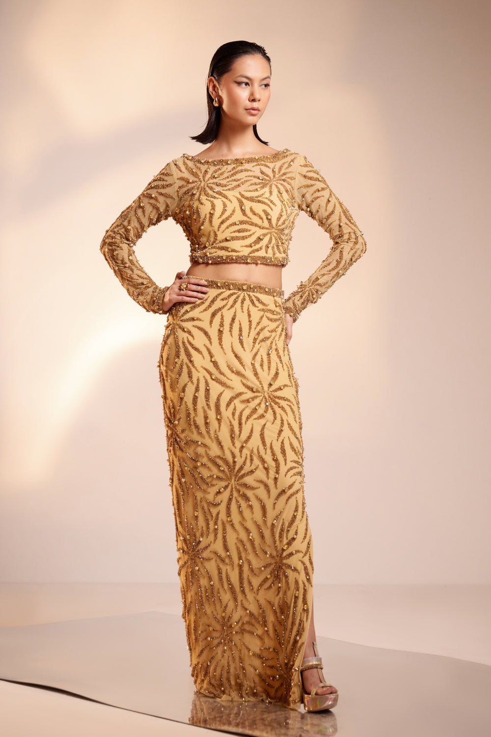 Gold Embellished Co-ord Set