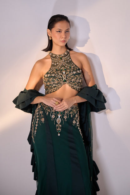 Emerald Eclipse Sculpted Co-ord Set