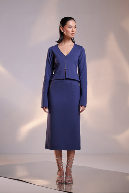 Dusty Blue Structured Co-ord Set