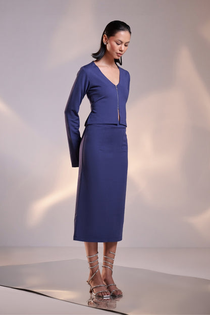 Dusty Blue Structured Co-ord Set