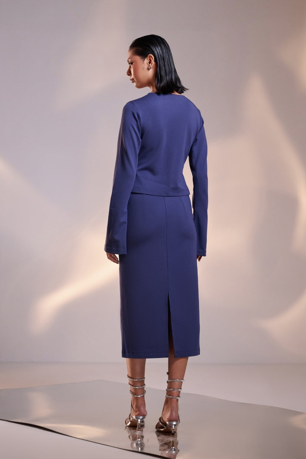 Dusty Blue Structured Co-ord Set