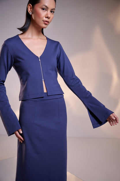 Dusty Blue Structured Co-ord Set