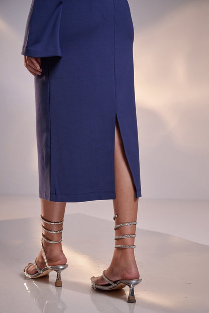 Dusty Blue Structured Co-ord Set