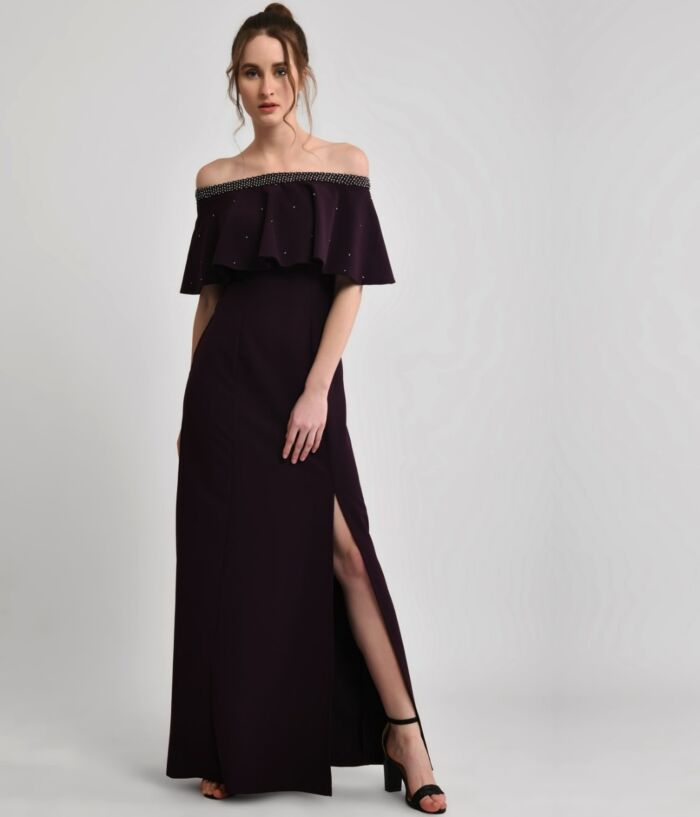 Midnight Purple Multiway Cape Dress